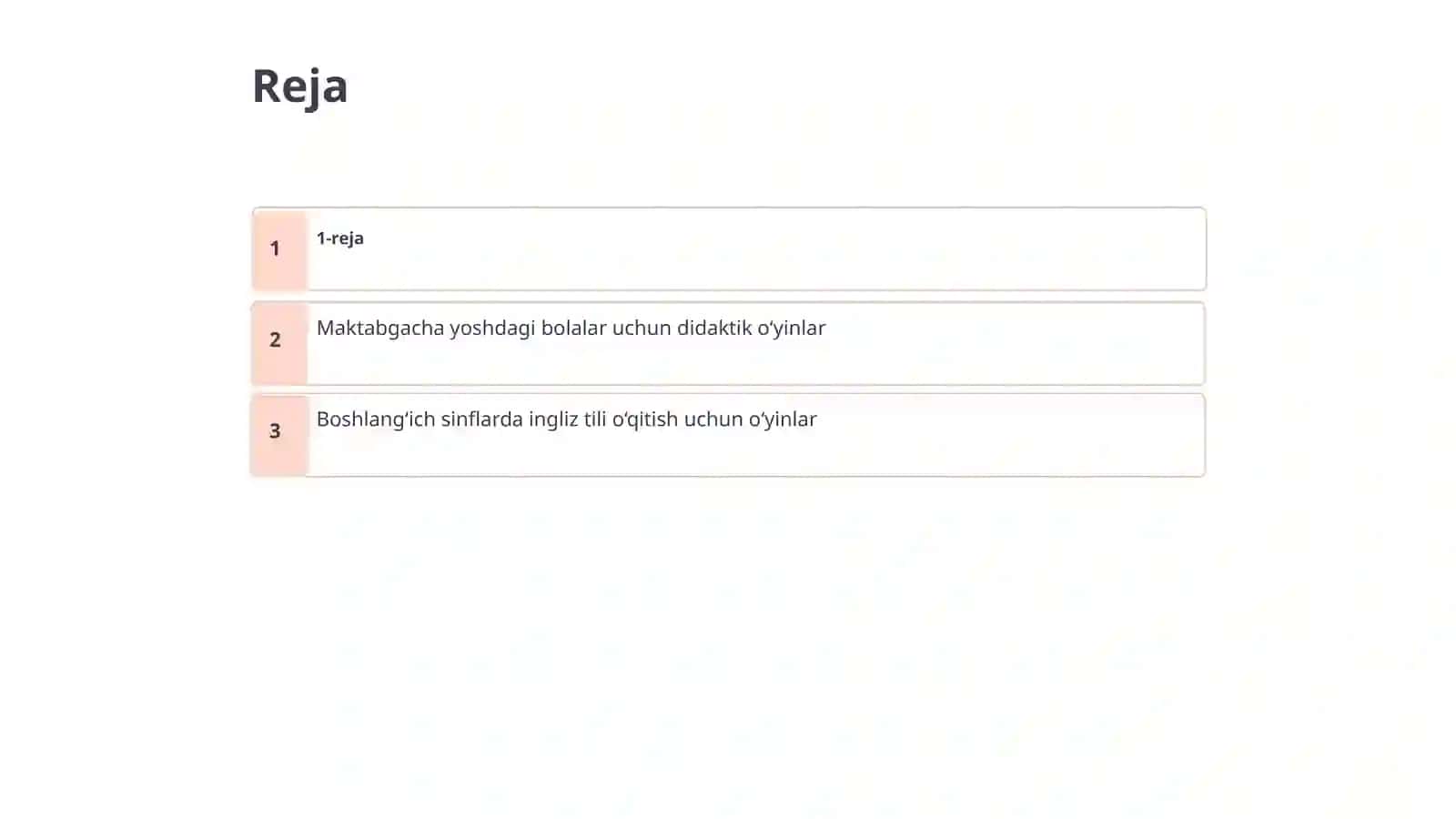 Maktabgacha va boshlang‘ich sinflarda, ingliz tili darslarida qo‘llaniladigan didaktik o‘yinlar 2