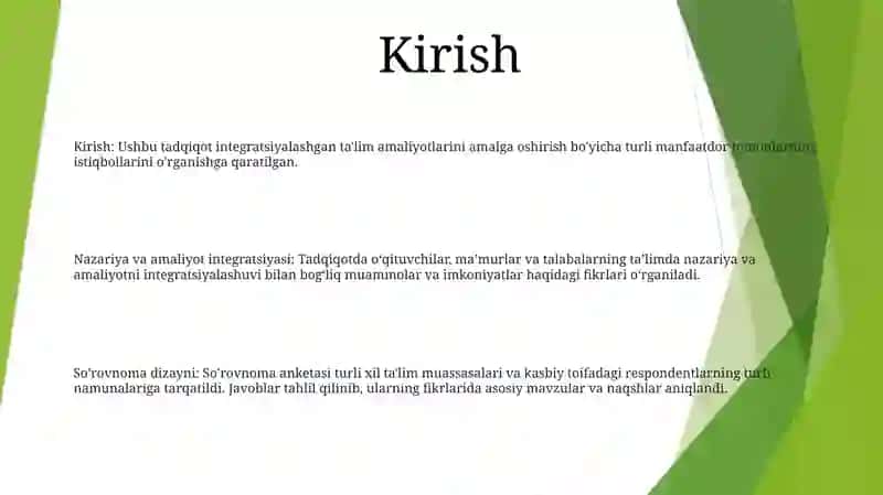 Integratsiyalshgan Ta'limni Amaliyotga Tadbiq Etish Bo'Yicha Turli Guruhlarga Mansub Respondentlarning Fikrlarini Aniqlashga Qaratilgan Sotsiologik Tadqiqotlar 2