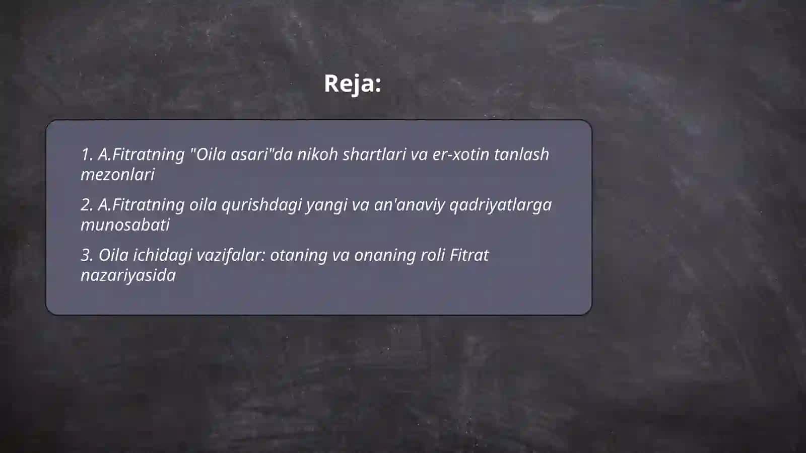 A.Fitratning “Oila asari”dagi oila qurish tartiblari va farzand tarbiyasiga oid g‘oyalar 2