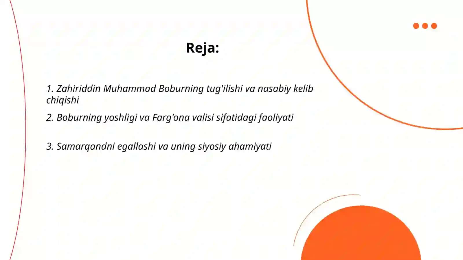 Zahiriddin Muhammad Bobur hayoti va ijodi 2