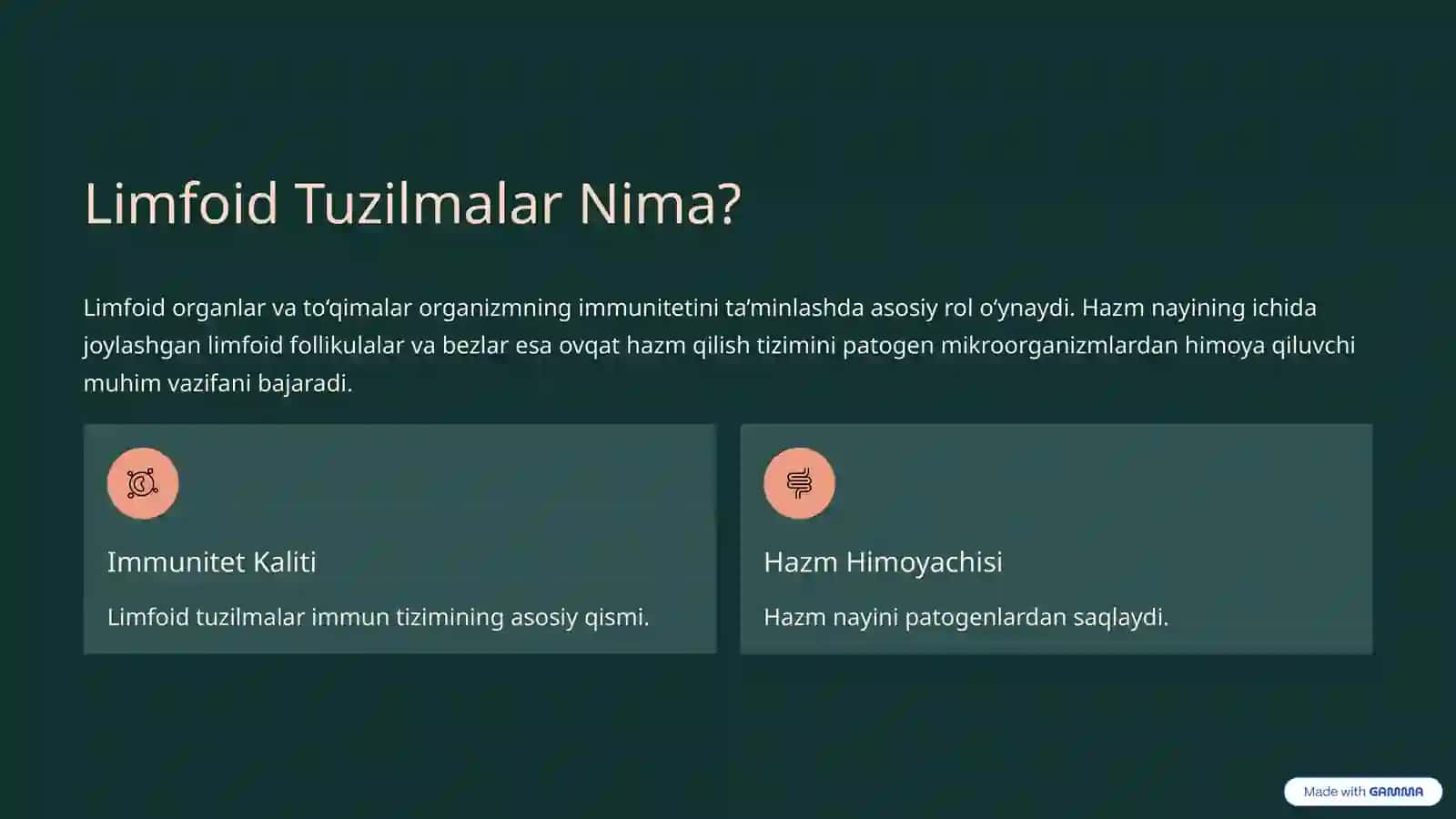 Hazm Nayining Limfoid Tuzilmalari: Tuzilishi va Vazifalari 2