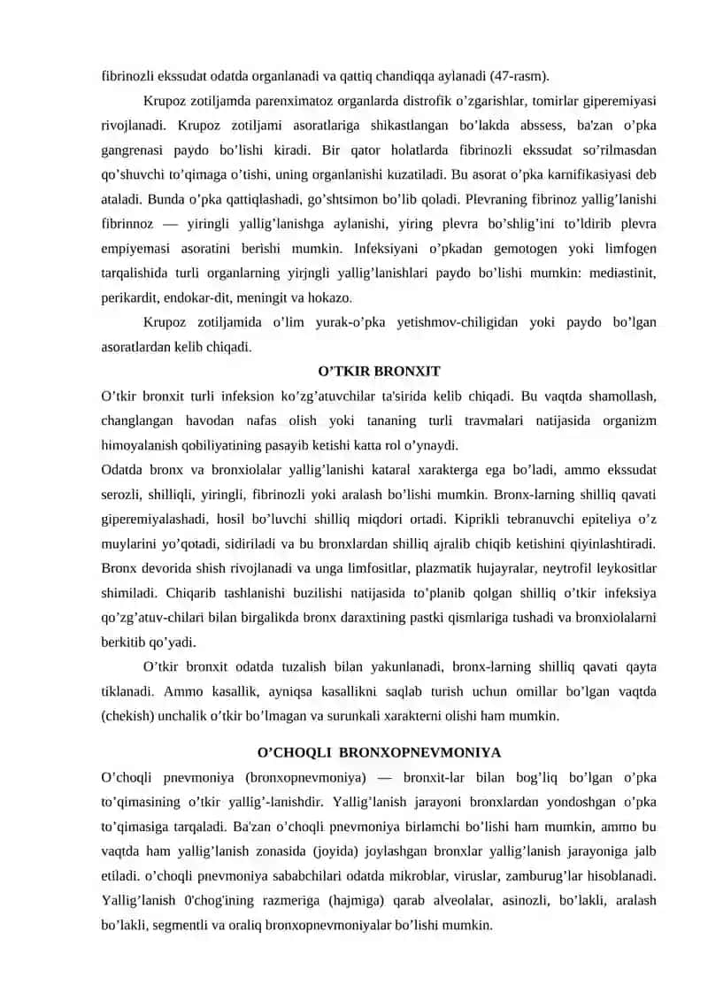 Nafas olish sistemasi kasalliklari 2