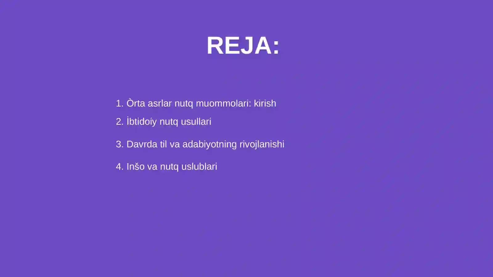 Òrta asrlarda nutq muommolari haqida 2