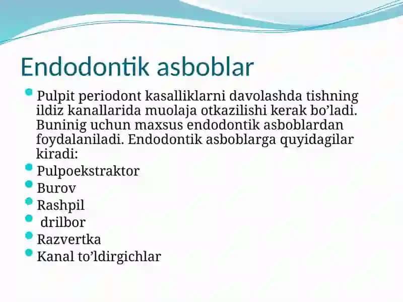 Endodontik asboblar 2