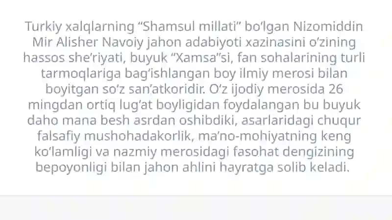"Alisher Navoiyning “Mahbub-ul Qulub” asarining pedagogik tahlili" 2