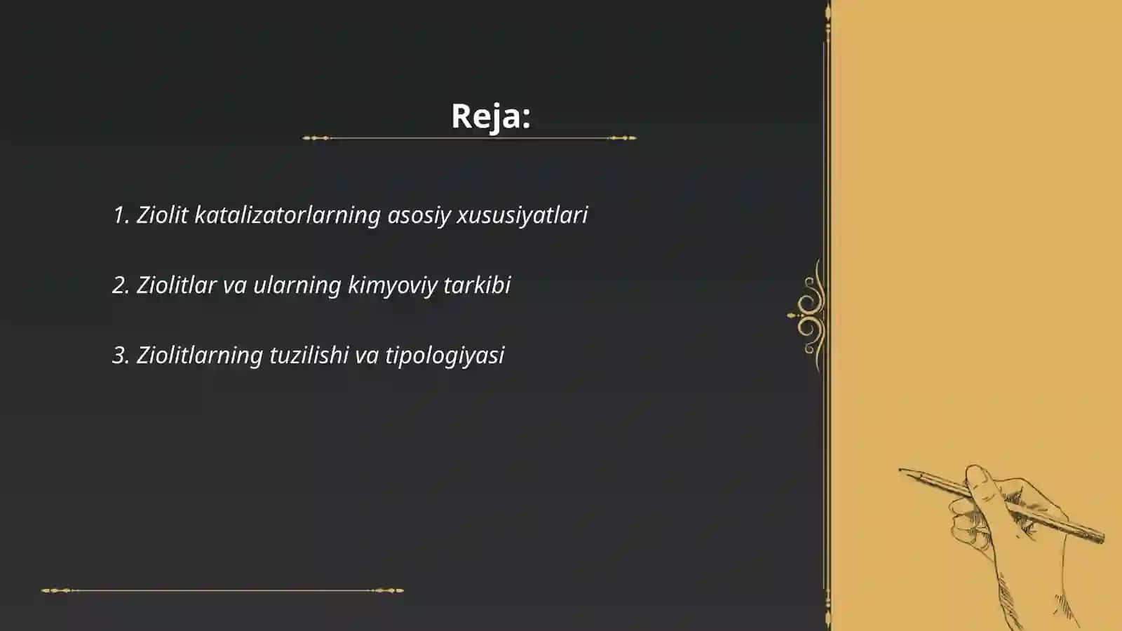 Zeolit katalizatorlari haqida taqdimot 2