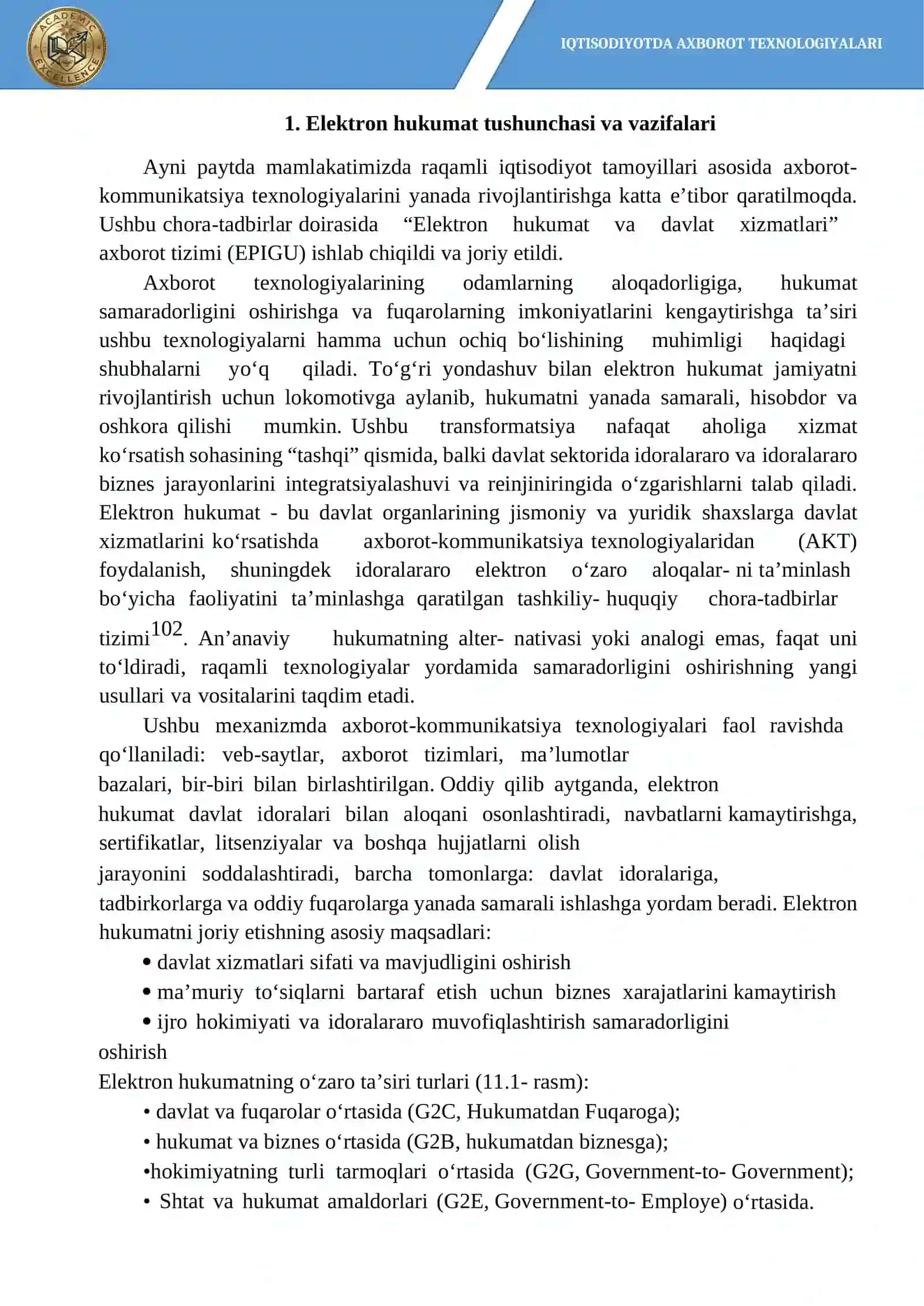 Elektron hukumat va raqamli davlat xizmatlari 2