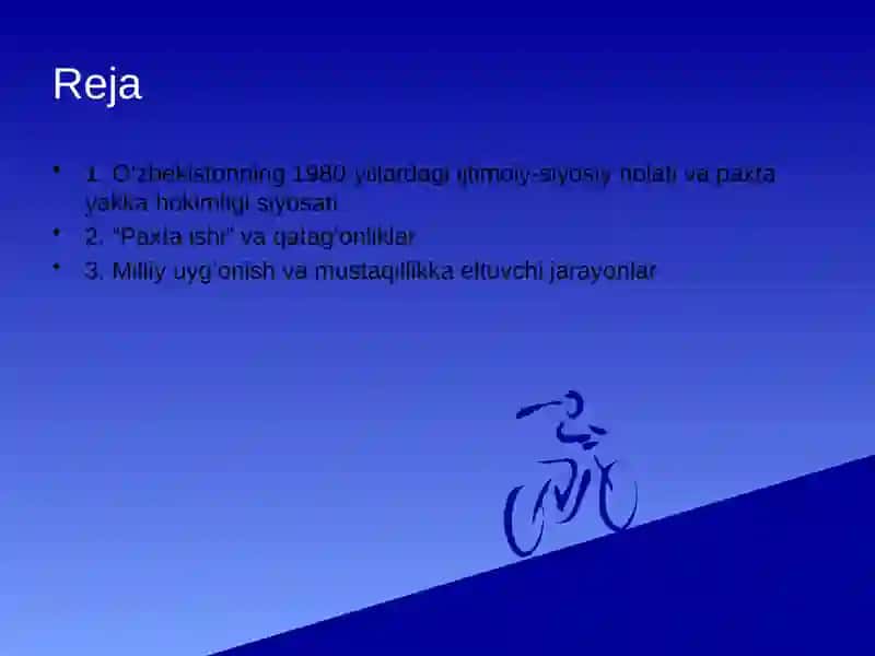 O‘zbekistonda 80–90-yillardagi ijtimoiy-siyosiy vaziyat, paxta yakka hokimligi va qatag‘onliklar 2