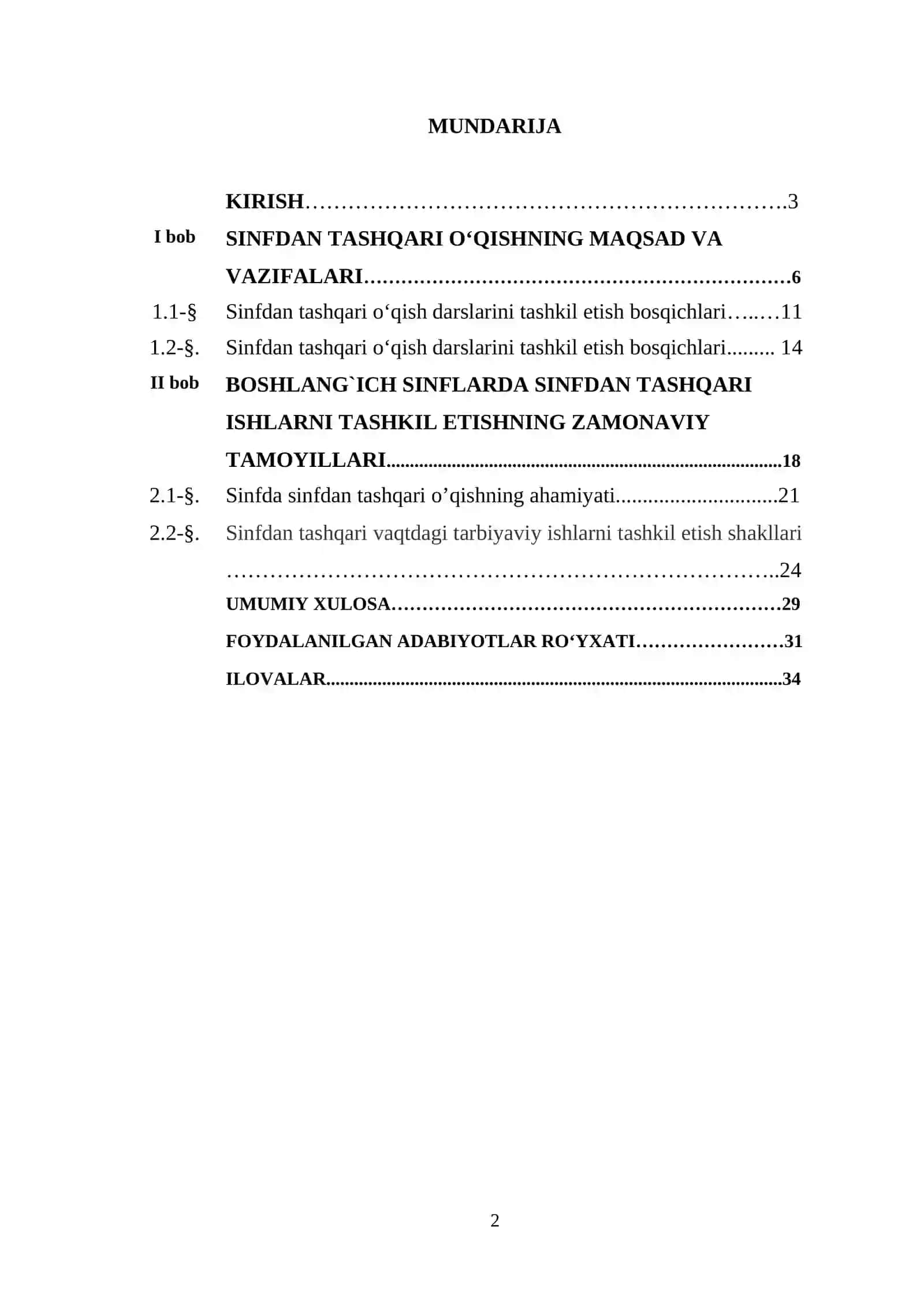 SINFDAN TASHQARI OʻQISH ASOSIY BOSQICH DARSLARINI TASHKIL ETISH(4-SINIF) 2