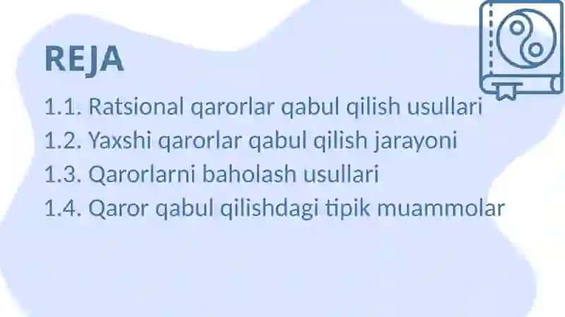 Qarorlarni boshqalar bilan bo`lishish va ularni ergashtirish 2