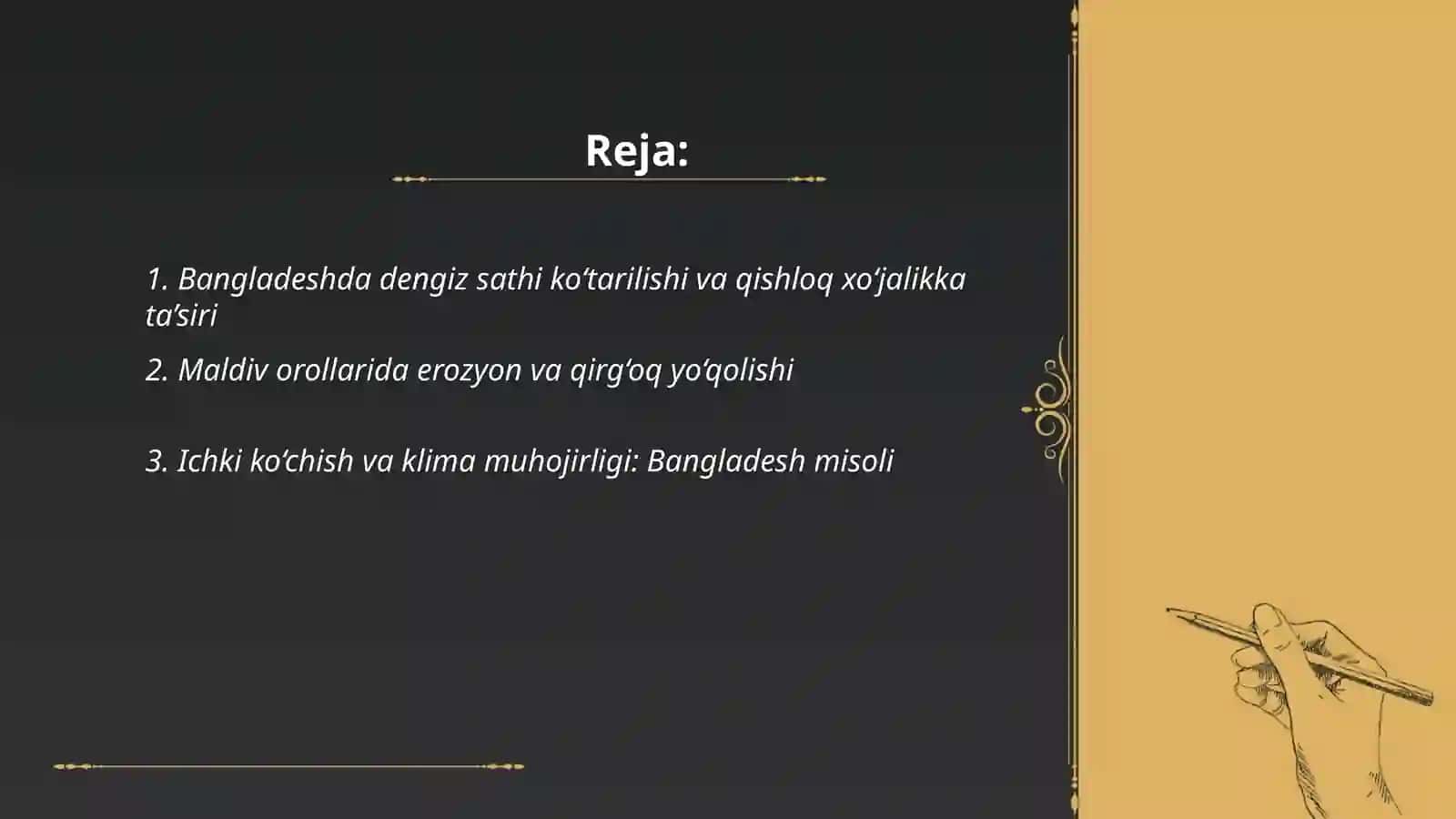 Iqlim o’zgarishi kimoarga qimmatga tushmoqda: Bangladesh, Maldiv orollari 2