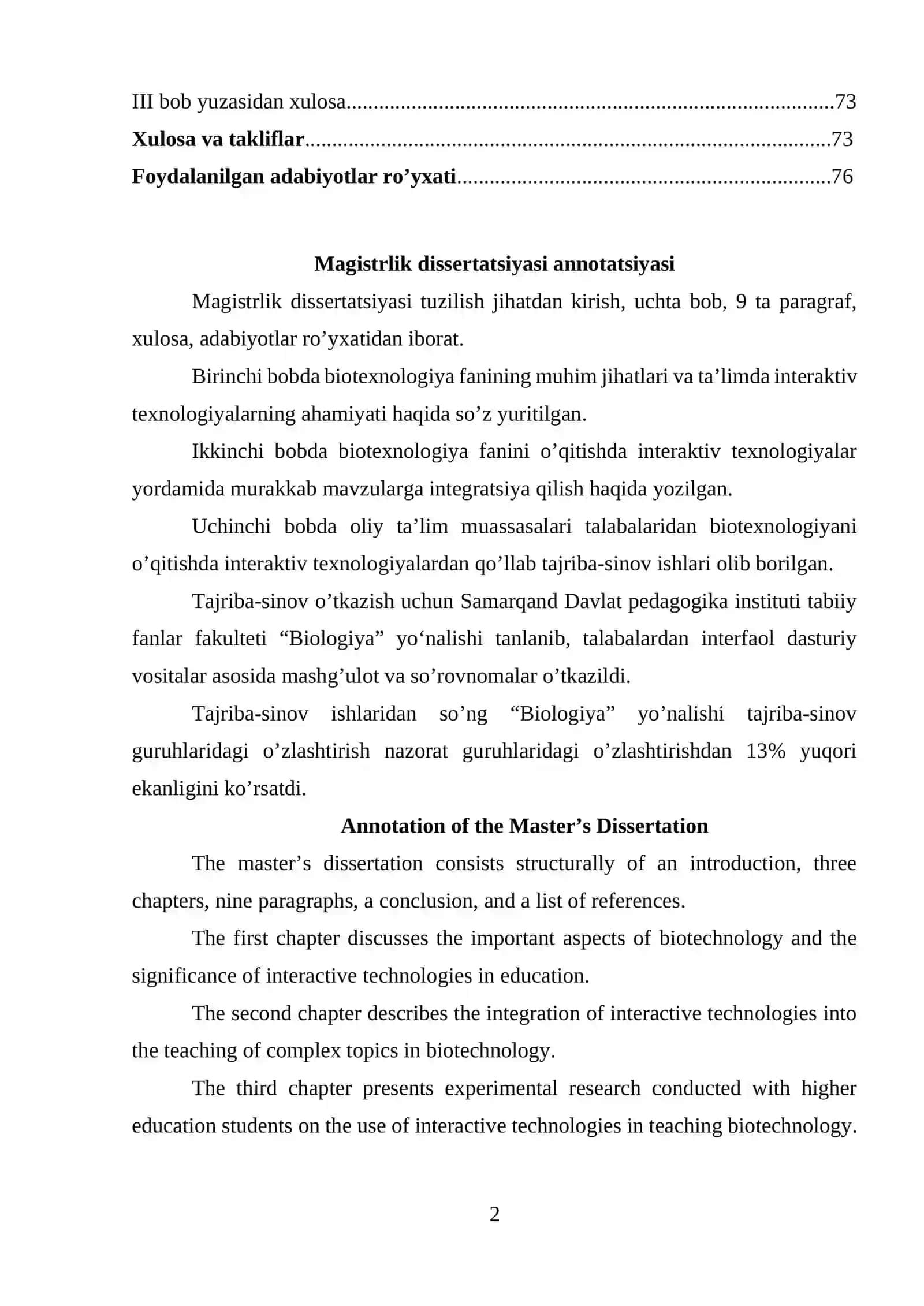 BIOTEXNOLOGIYA FANIDA INTERAKTIV DASTURIY VOSITALARDAN SAMARALI FOYDALANISHNI TAKOMILLASHTIRISH 2