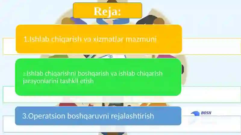 Ishlab chiqarish va  operatsiyalarni boshqarish 2