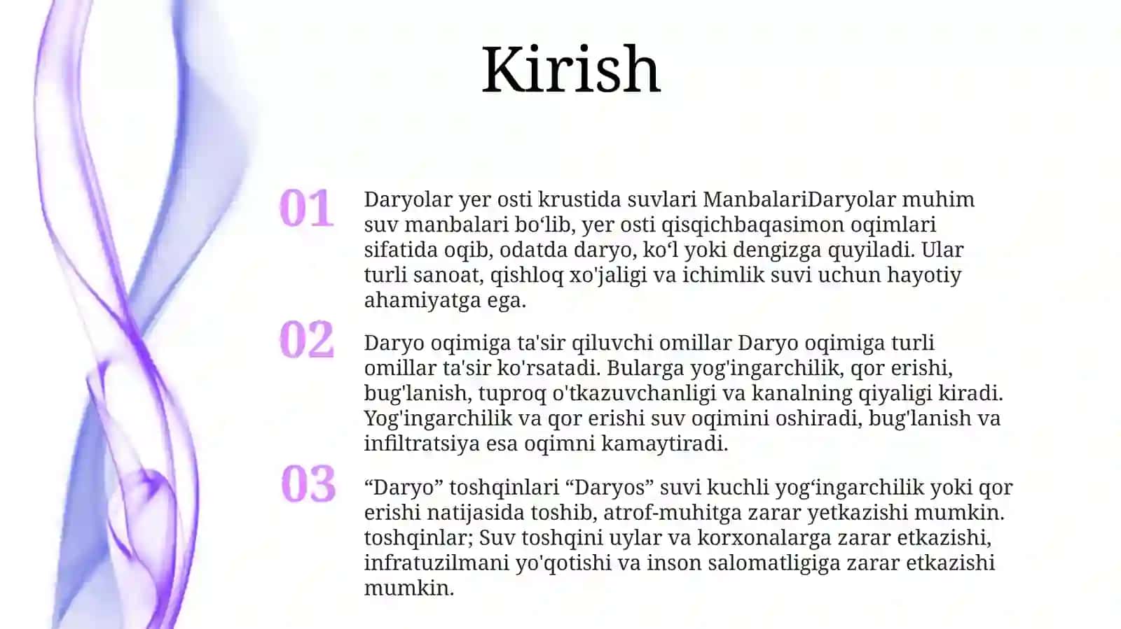 Daryo Oqimi Hosil Bo'Lishi Va Unga Ta'Sir Etuvchi Omillar 2