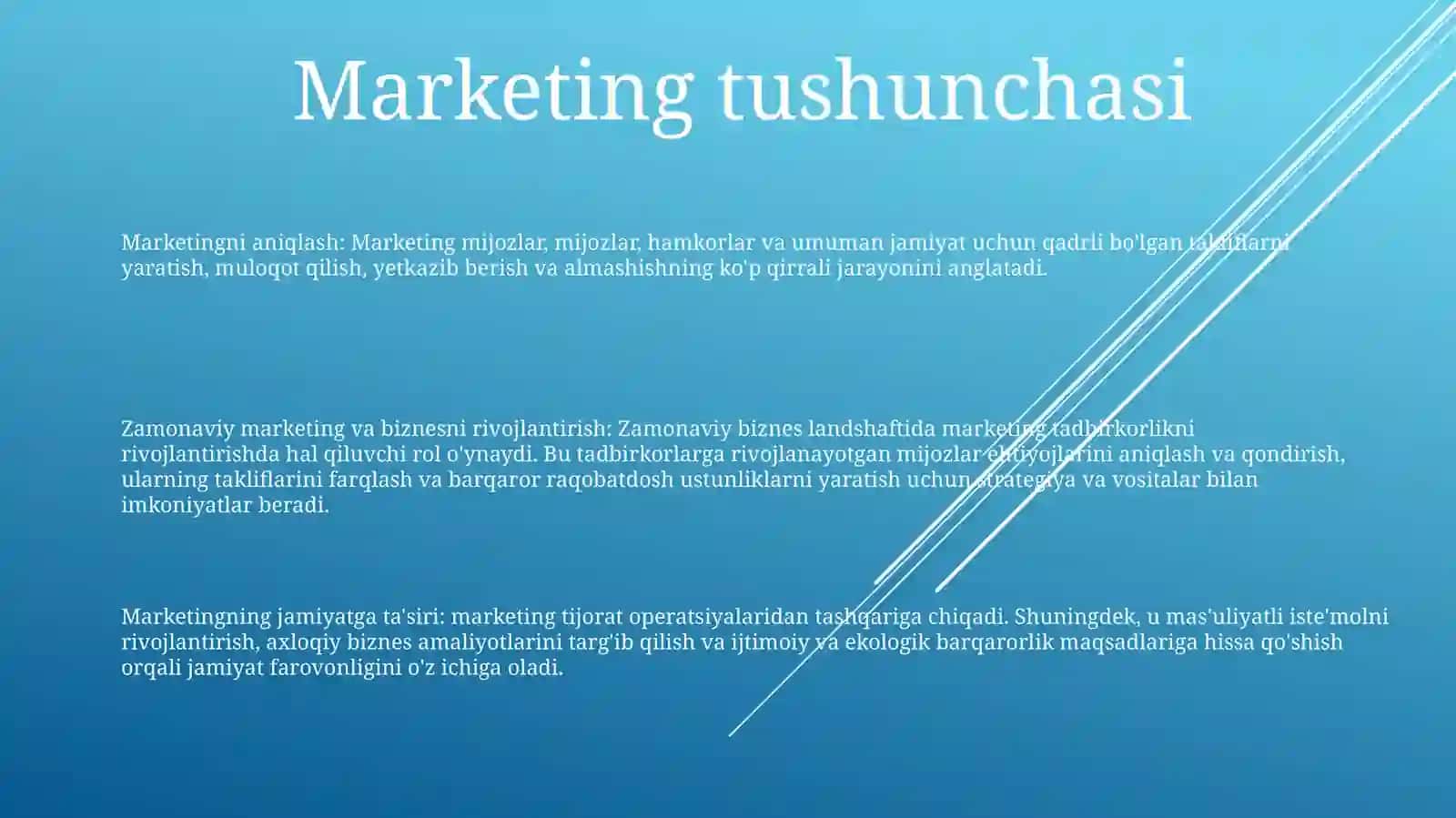 Marketing Zamonaviy Tadbirkorlikni Rivojlantirishni Asosiy Omili 2