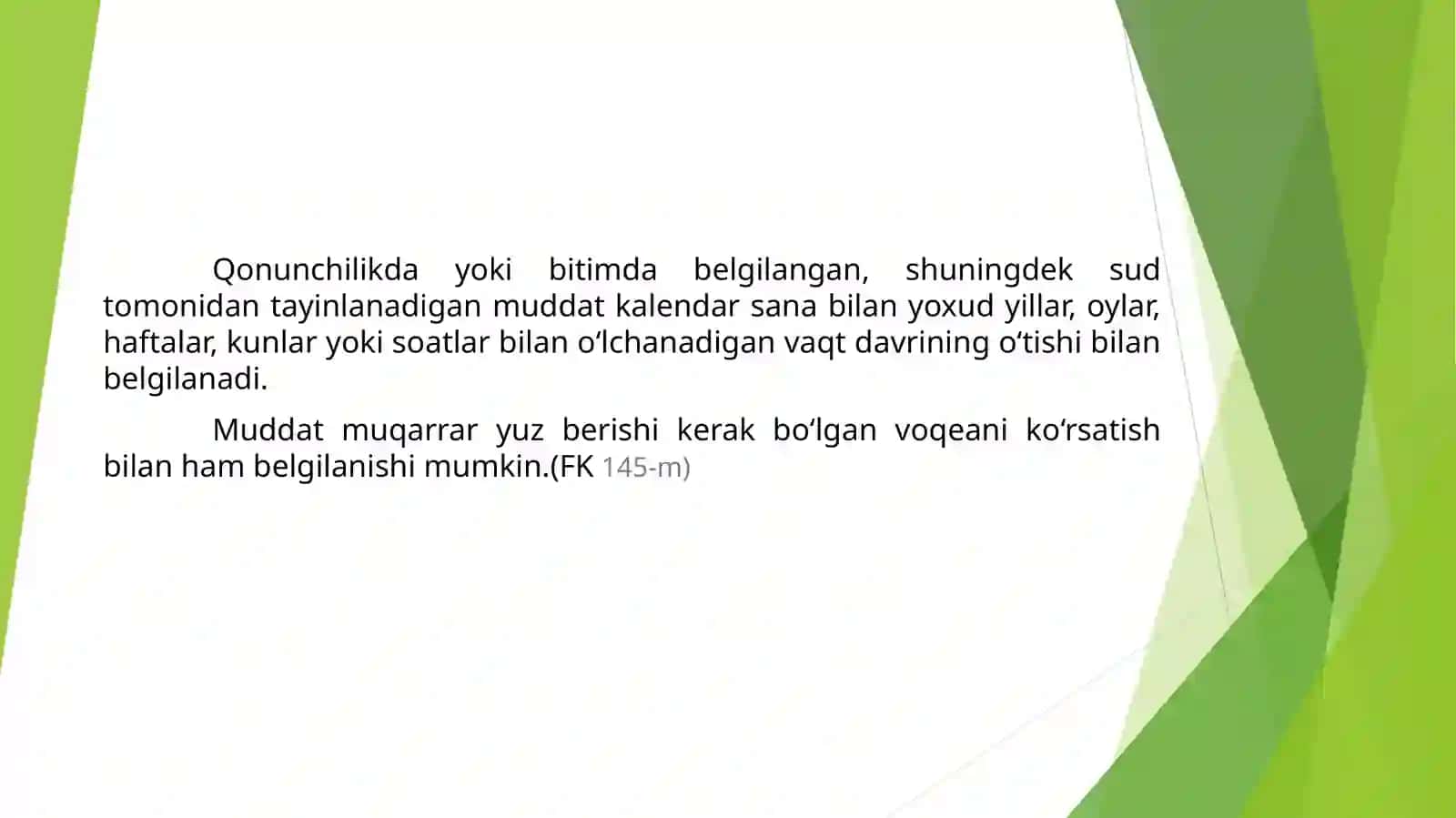 Fuqarolik huquqida muddatlar. Da’vo muddati 2