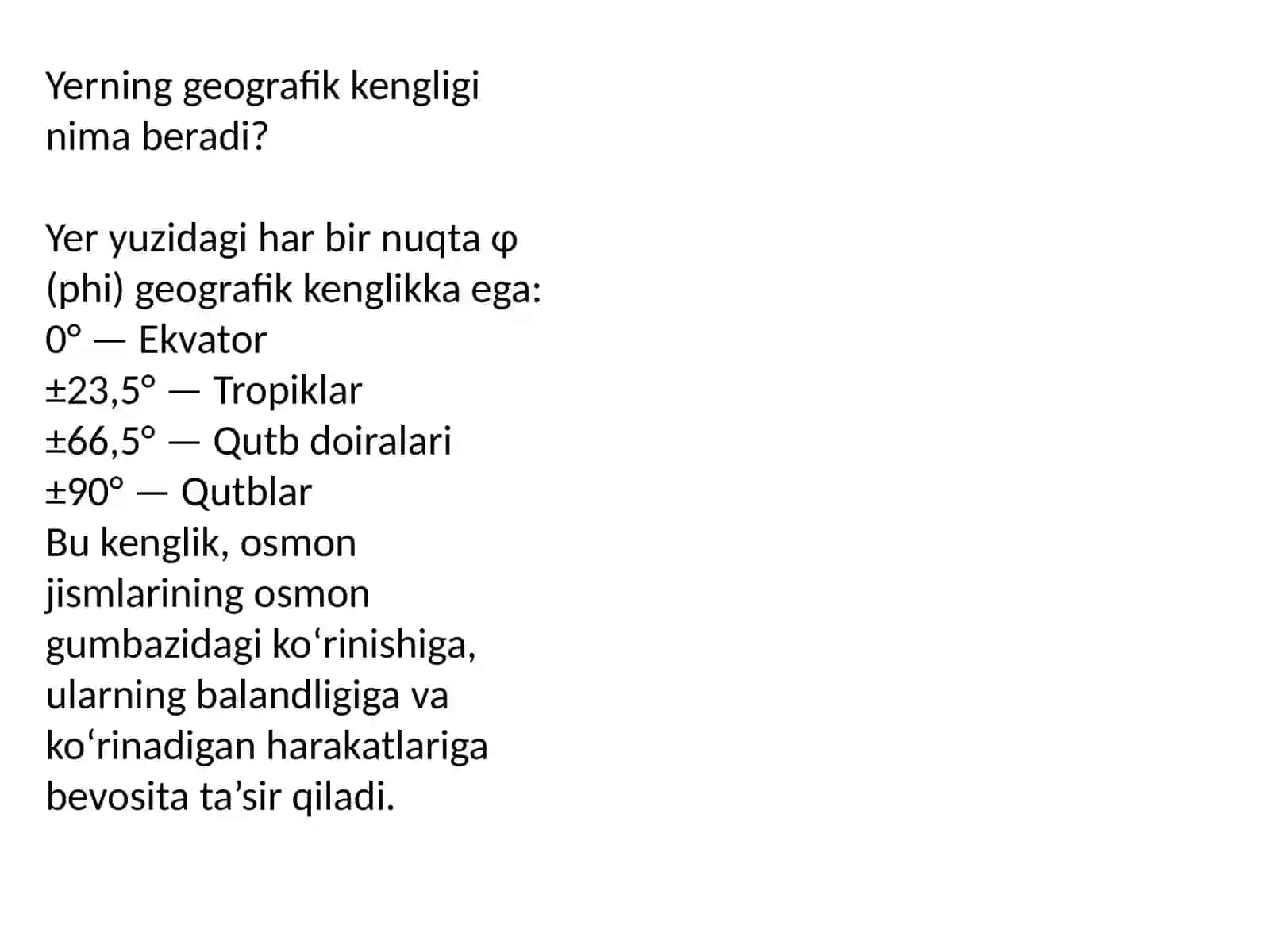 Yerning geografik kengligi 2