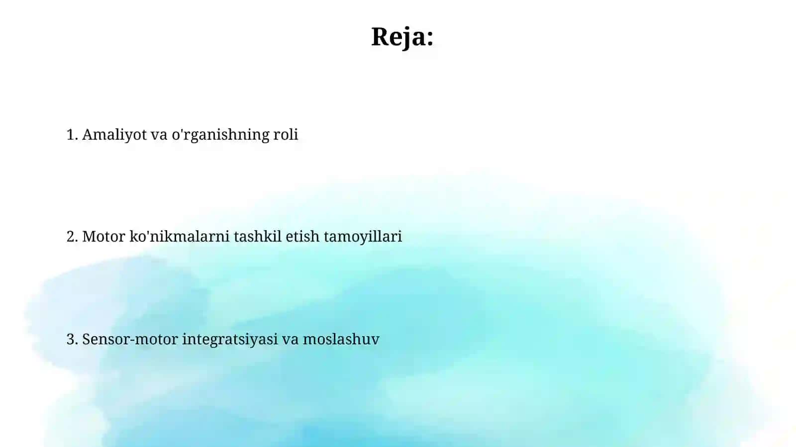 Harakat malakalarining tashkil etish qonuniyatlari 2