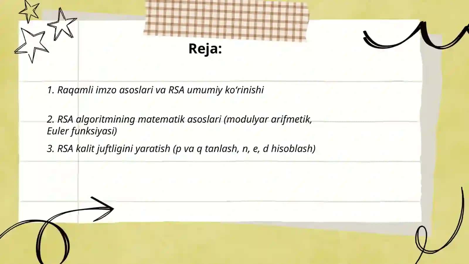 Raqamli imzo algoritmlari (RSA, ECDSA) 2