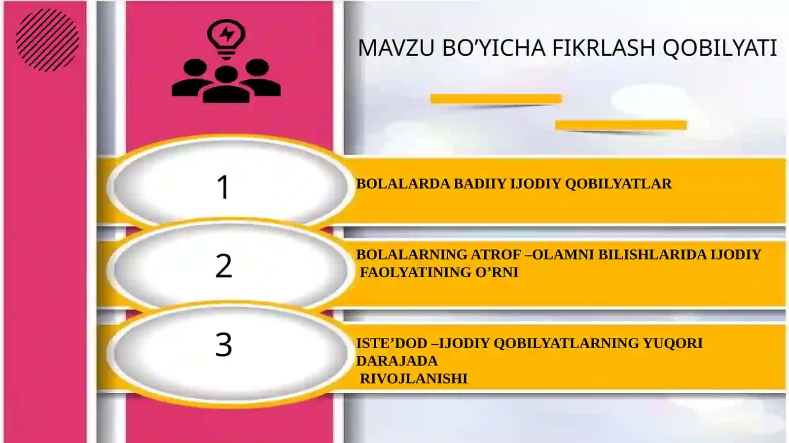 Maktabgacha ta’limda bolalarni ijodiy faoliyatini tashkil qilish texnologiyasi 2