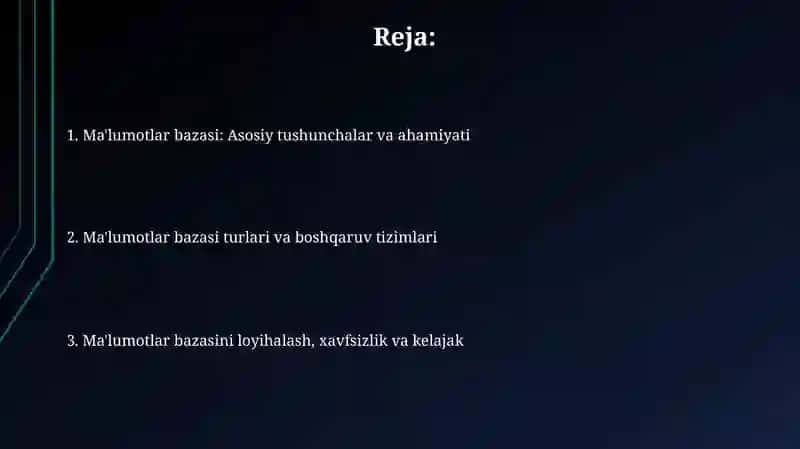 Ma'lumotlar bazasi tushunchasi va ahamiyati 2