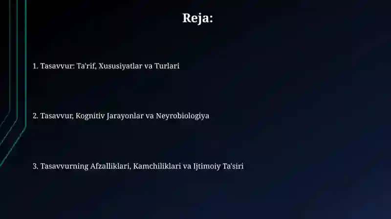 Tasavvur: Ta'rif, Xususiyatlar va Turlari 2