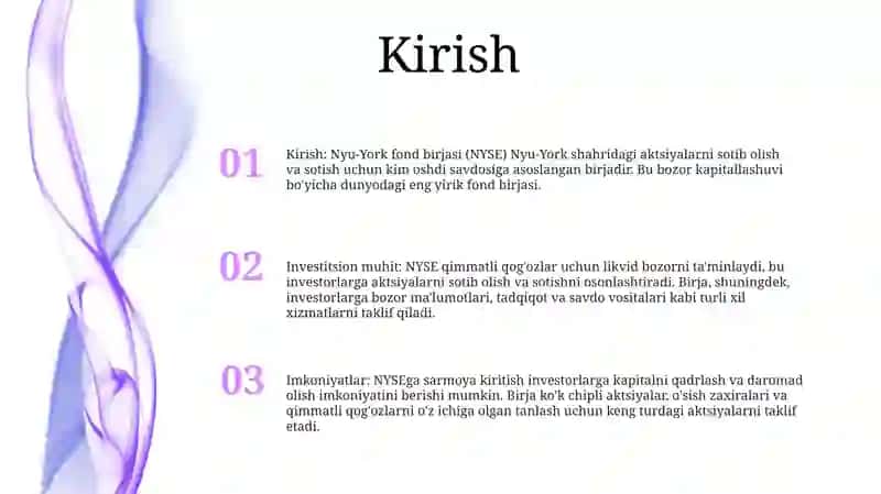 New York Fond Birjasi Investitsiya Muhiti 2