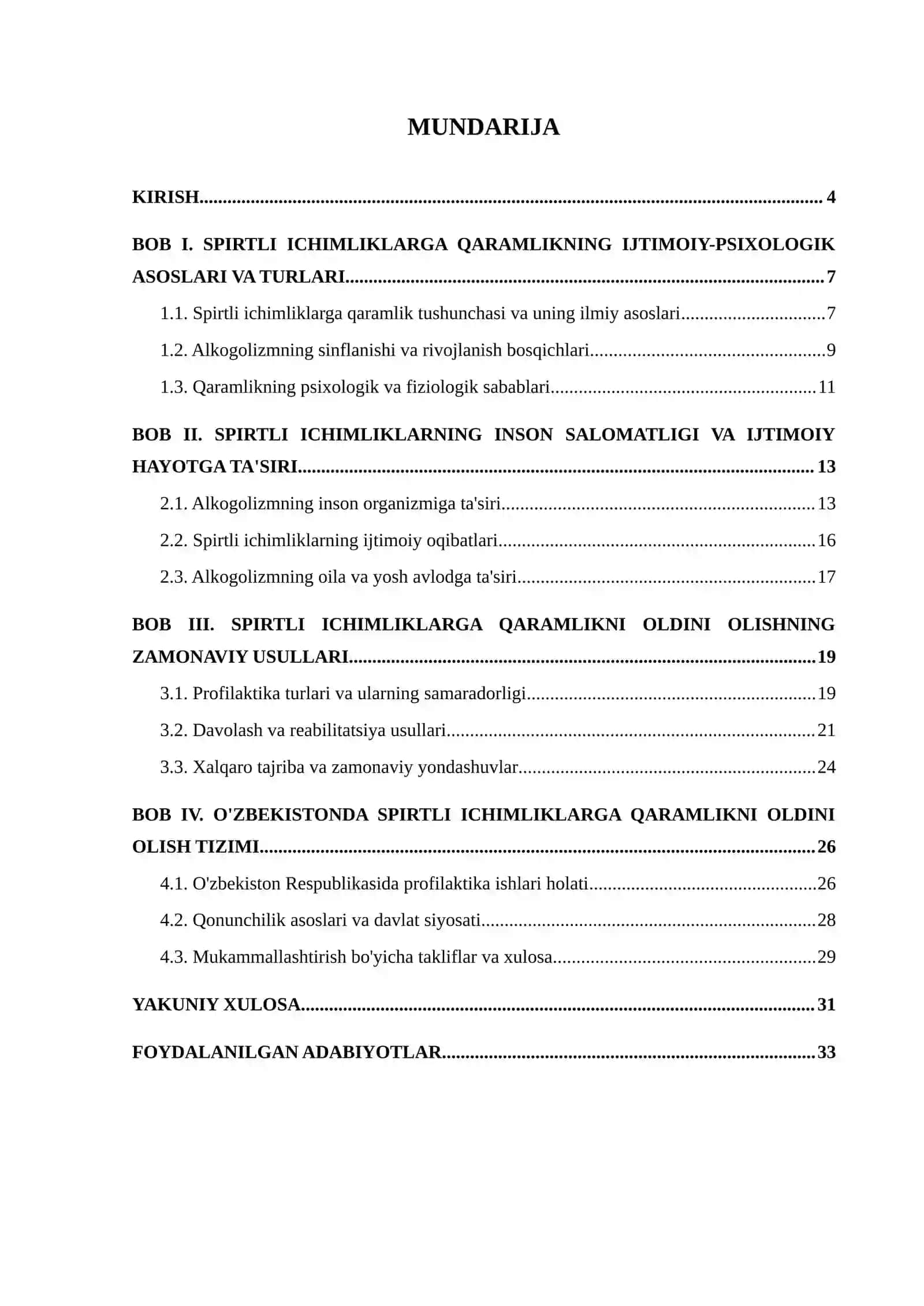 SPIRTLI ICHIMLIKLARGA QARAMLIKNI OLDINI OLISHNING ZAMONAVIY YONDASHUVLARI VA USULLARI 2