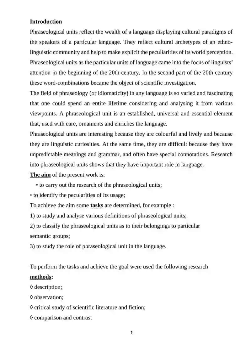 Comparative Study of Phraseological Units 2