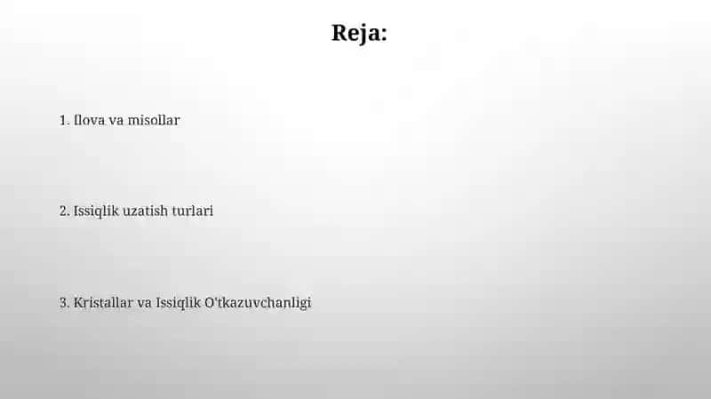 Kristallar issiqlik oʻtkazuvchanlikning mehanizmi 2