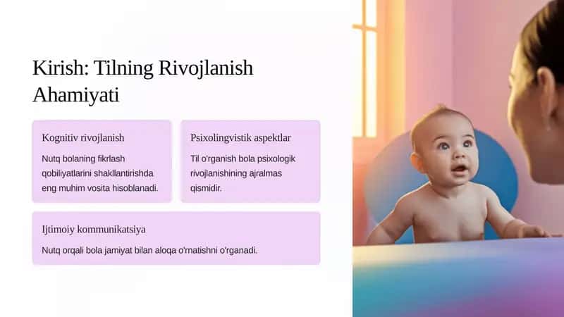 Bolalar nutqida ona tili tovushlarini paydo boʻlish ketma ketligi 2