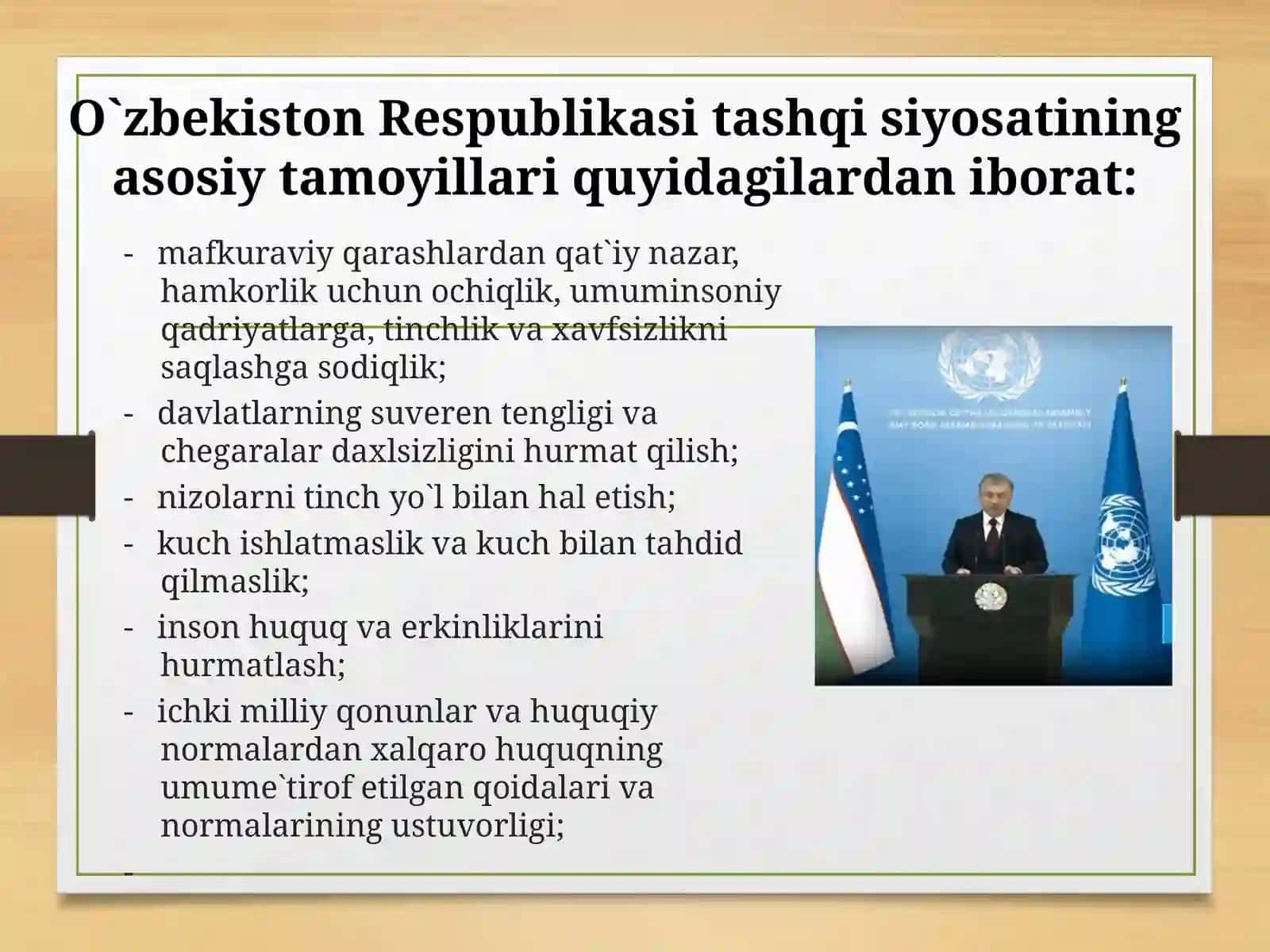 O‘zbekiston va jahon hamjamiyati 2