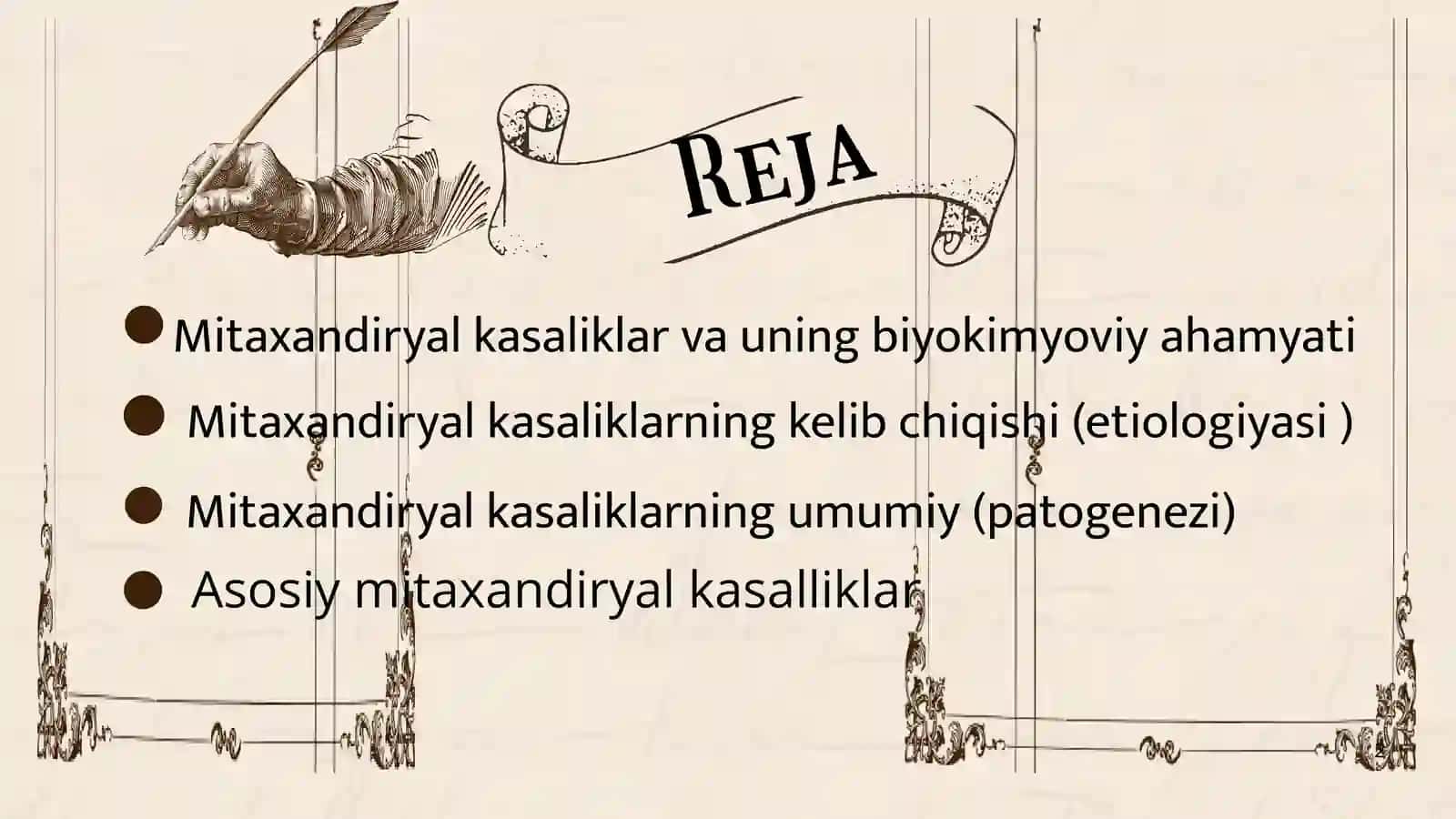 MITOXONDRIYA KASALLIKLAR. GIPOENERGETIK HOLATLARI 2