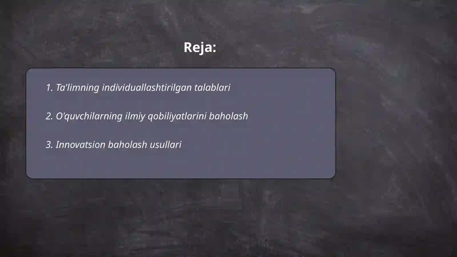 Ta'lim olganlikni tashxis etish turlari STEAM 2