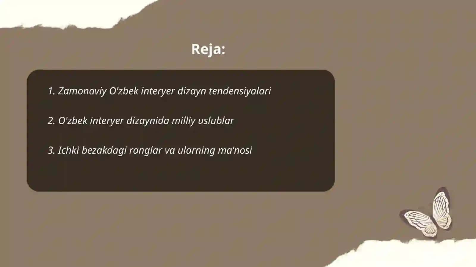 Zamonaviy O'zbek interyer dizaynerlari 2