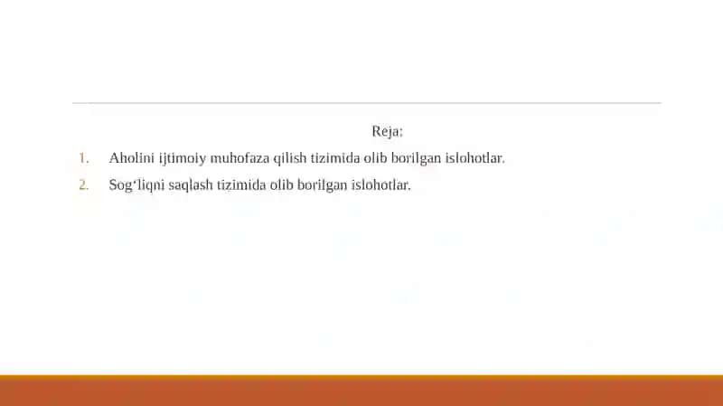 Sog'liqni saqlash sohasida davlatning ijtimoiy siyosati 2