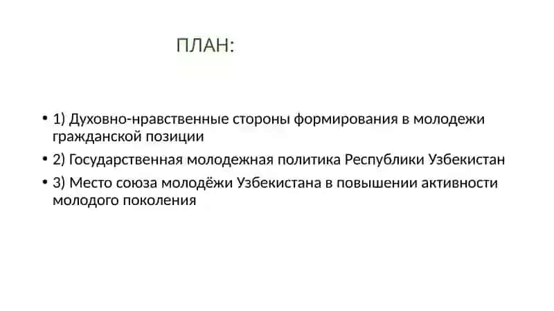 Основные направления и воспитание молодёжи с активной гражданской позицией 2