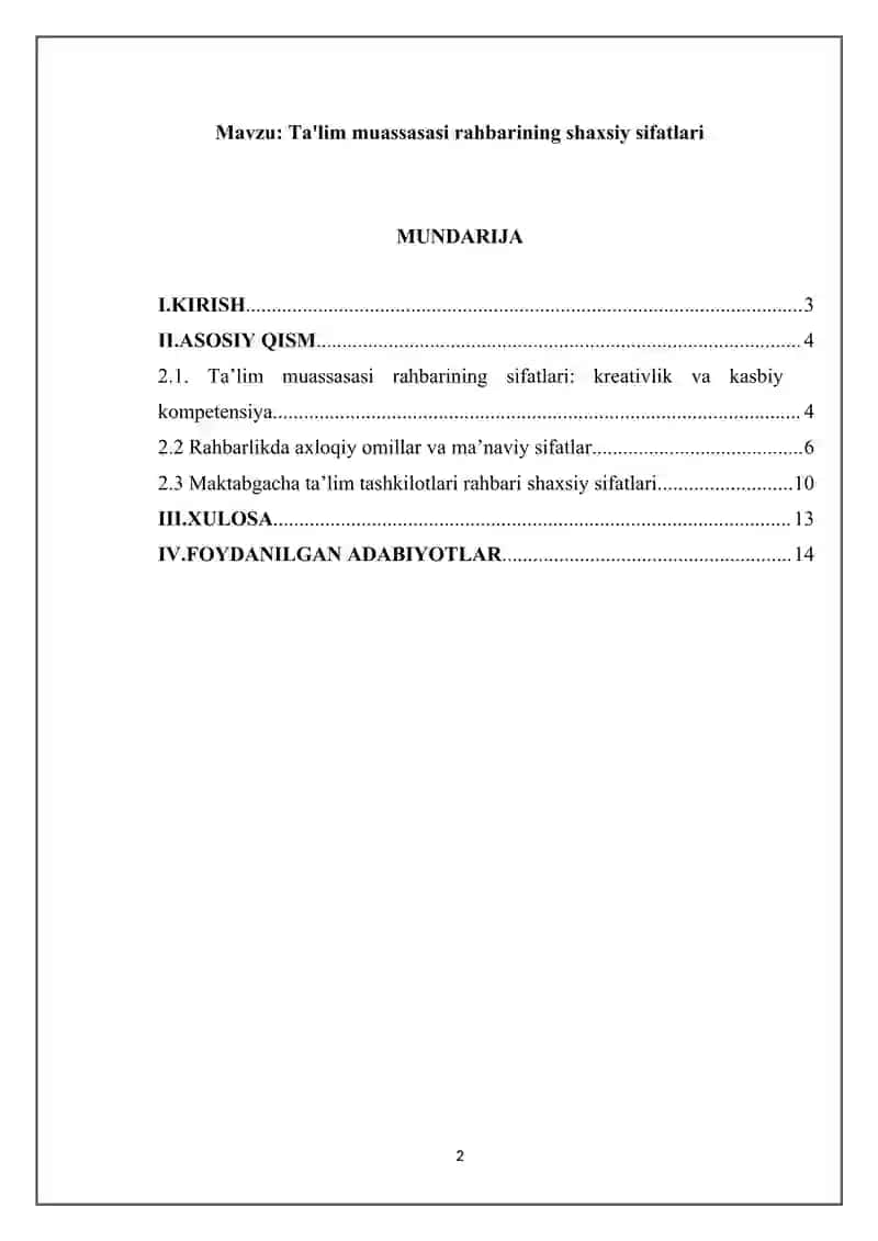 Ta'lim muassasasi rahbarining shaxsiy sifatlari 2