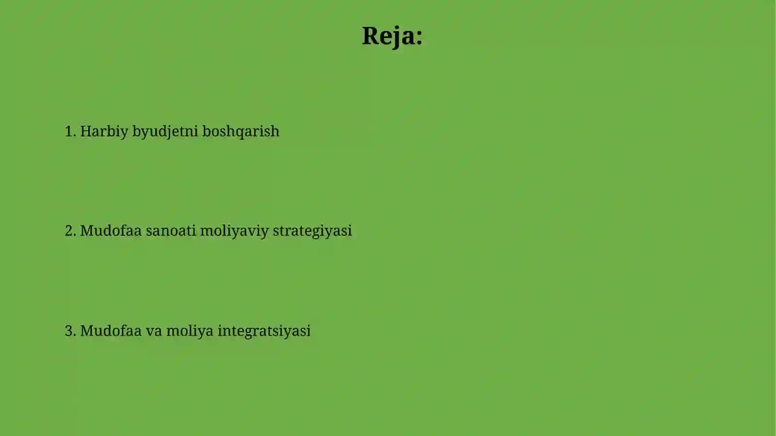Mudofa va moliya 2