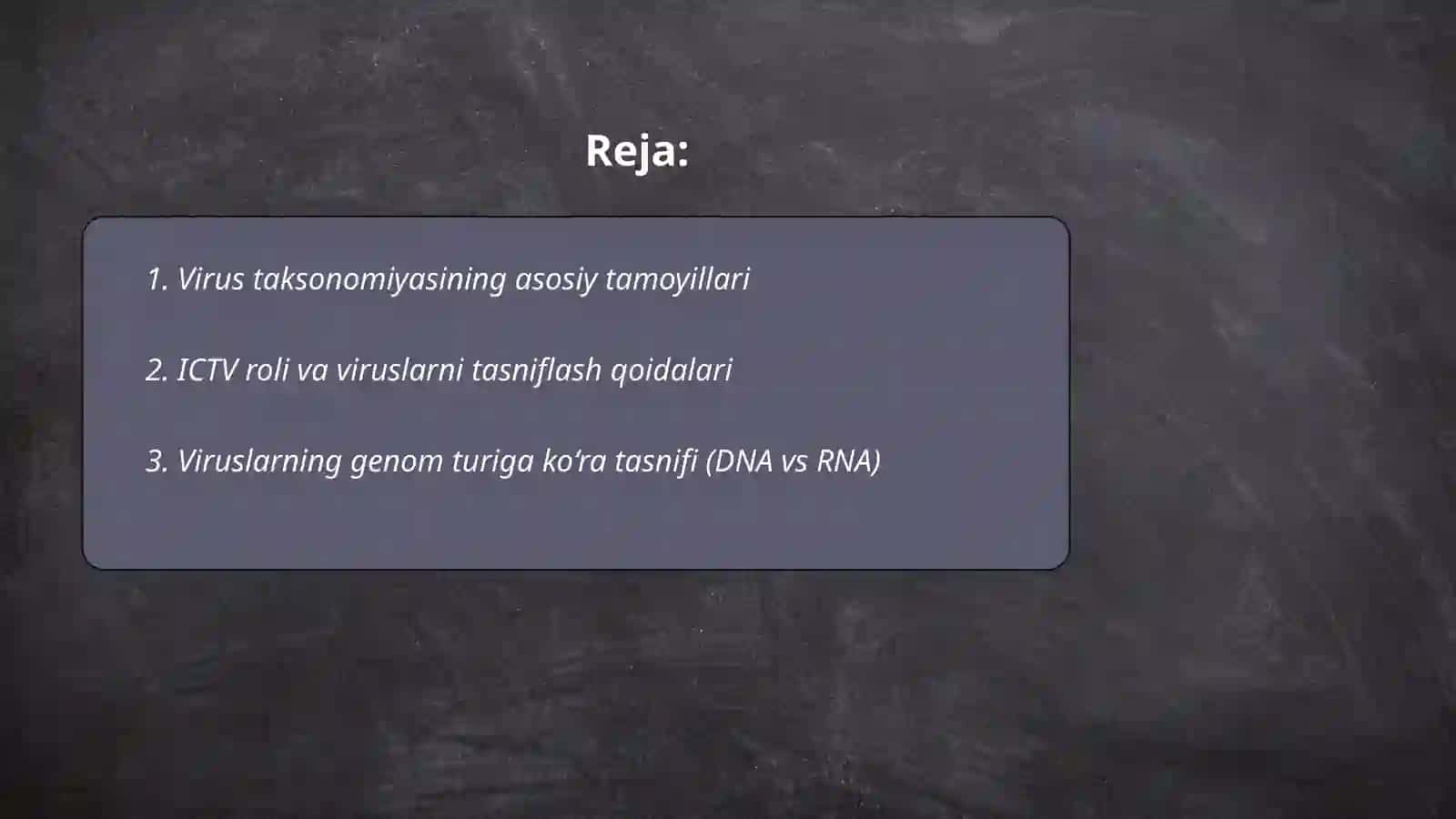 Viruslarning taksonomik toifalari 2