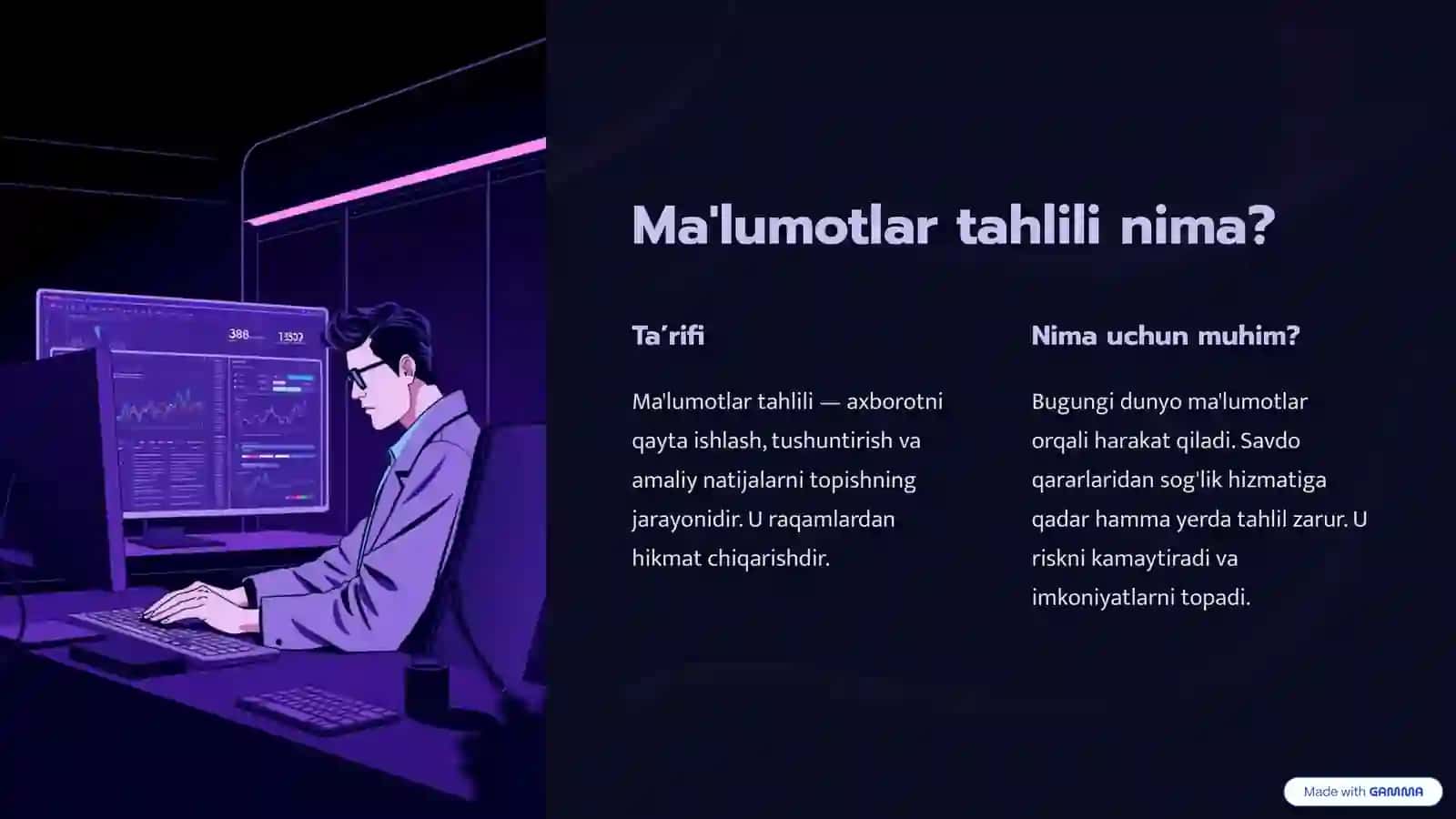 Ma'lumotlar Tahlili 2