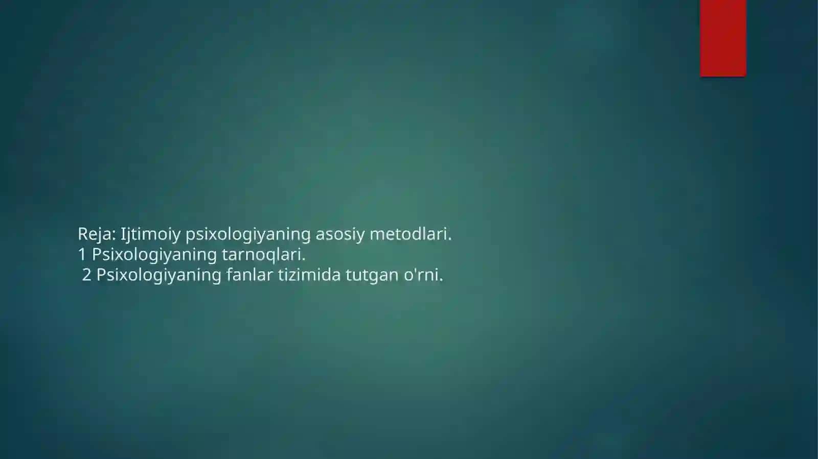 Ijtimoiypsi­xologiyaning asosiy metod­lari 2
