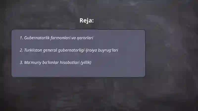 Turkiston general gubernatorligi hujjatlari 2