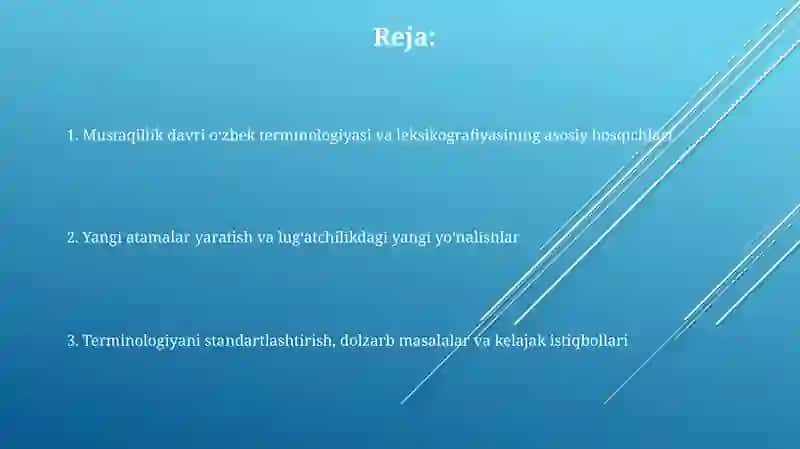 Mustaqillik davri o‘zbek terminologiyasi va leksikografiyasi 2