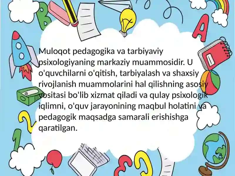 Muloqot pedagogika va tarbiyaviy psixologiya 2