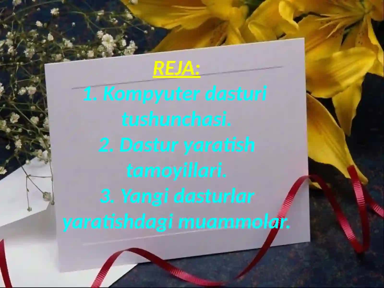 Kompyuterdastur-larini yaratish tamoyil-lari 2