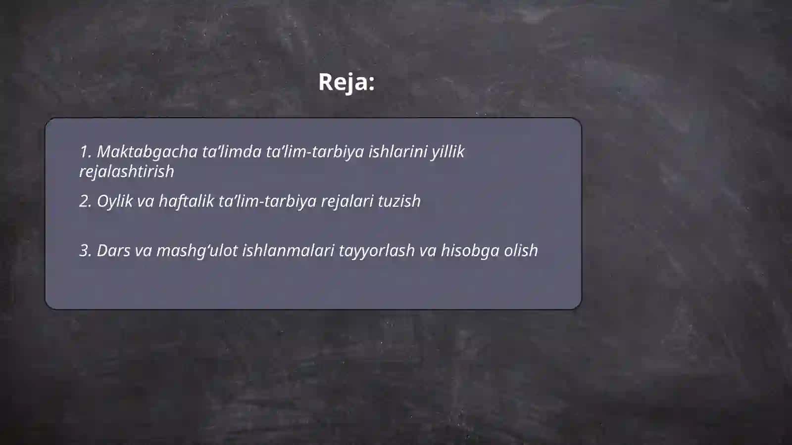 Maktabgacha taʼlim tashkilotlarida taʼlim tarbiya ishlarini rejalashtirish va hisobga olish 2