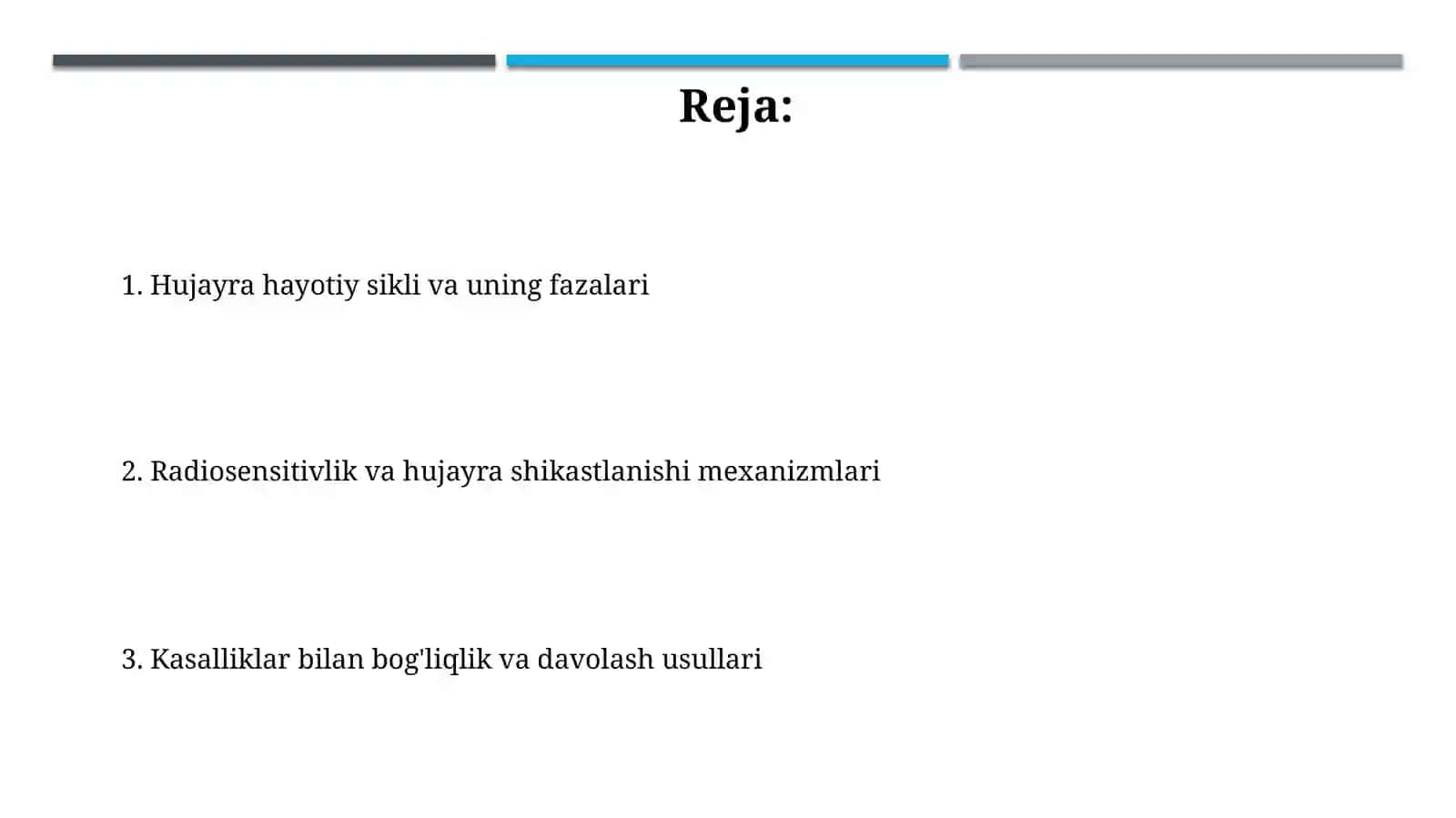 Hujayraning hayot sikli va uning turli fazalarida nurga sezgirlik 2
