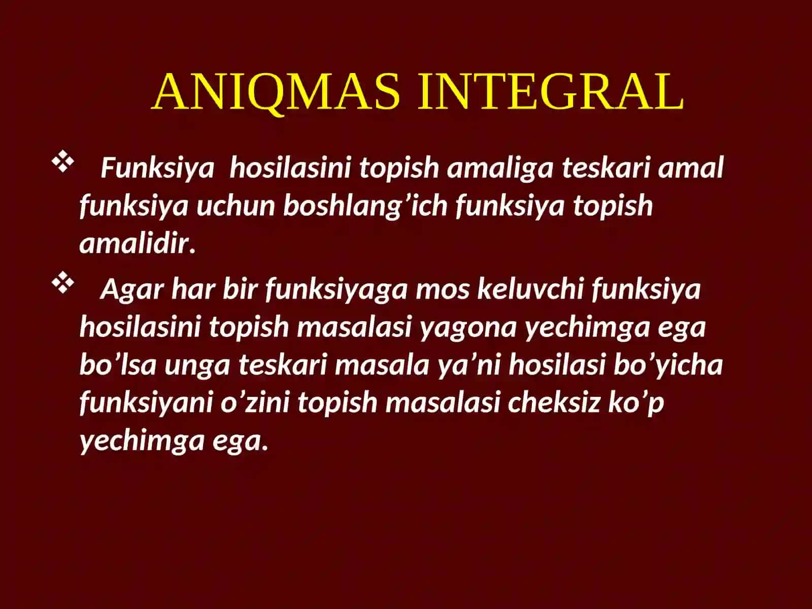 Oliy matematika 2