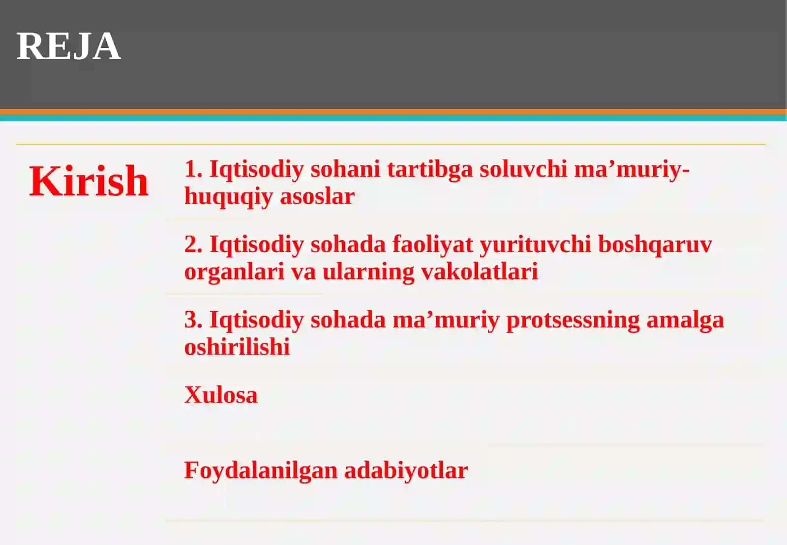 Iqtisodiy sohada ma’muriy-huquqiy tartibga soluvchi boshqaruv organlari faoliyatida ma’muriy protsess 2